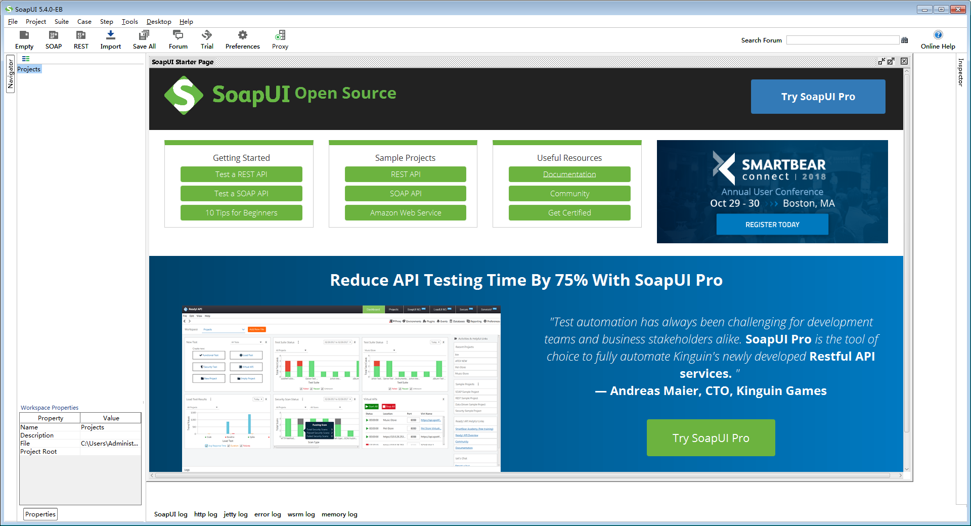 SoapUI x64英文版(测试工具)