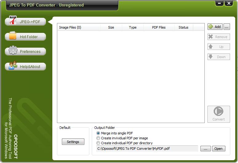 OpooSoft JPEG To PDF Converter英文安装版