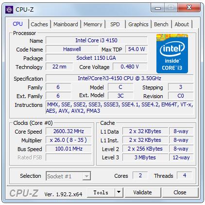 Cpu-Z64位绿色英文版(CPU检测软件)