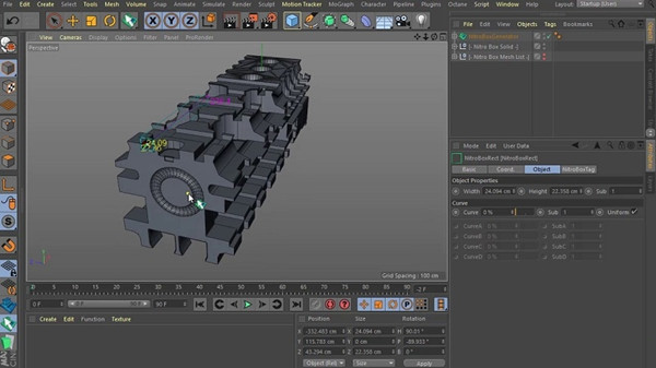 C4D硬表面建模插件汉化版(NitroBoxTool)