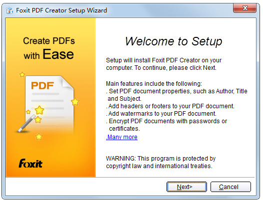 Foxit PDF Creator 2.0.0.0725 汉化特别版(虚拟打印机)