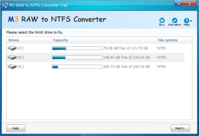 M3 RAW To NTFS Converter英文安装版