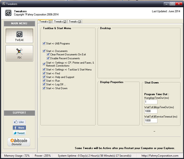 Tweakers 2014.6 <a href=https://www.officeba.com.cn/tag/lvseban/ target=_blank class=infotextkey>绿色版</a>(高级系统优化工具)