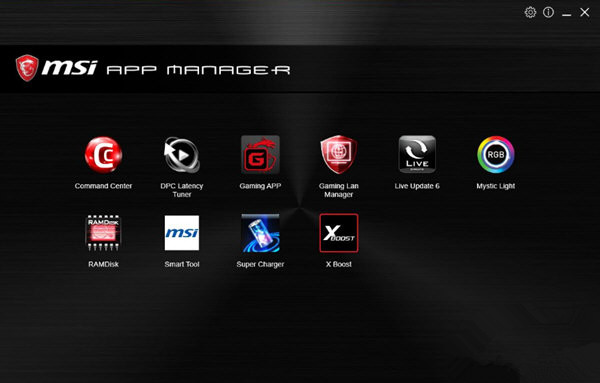 MSI APP Manager免费版(微星应用程序界面集管理工具)