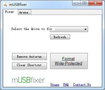 MUSBfixer<a href=https://www.officeba.com.cn/tag/lvseban/ target=_blank class=infotextkey>绿色版</a>(U盘格式化杀毒工具)
