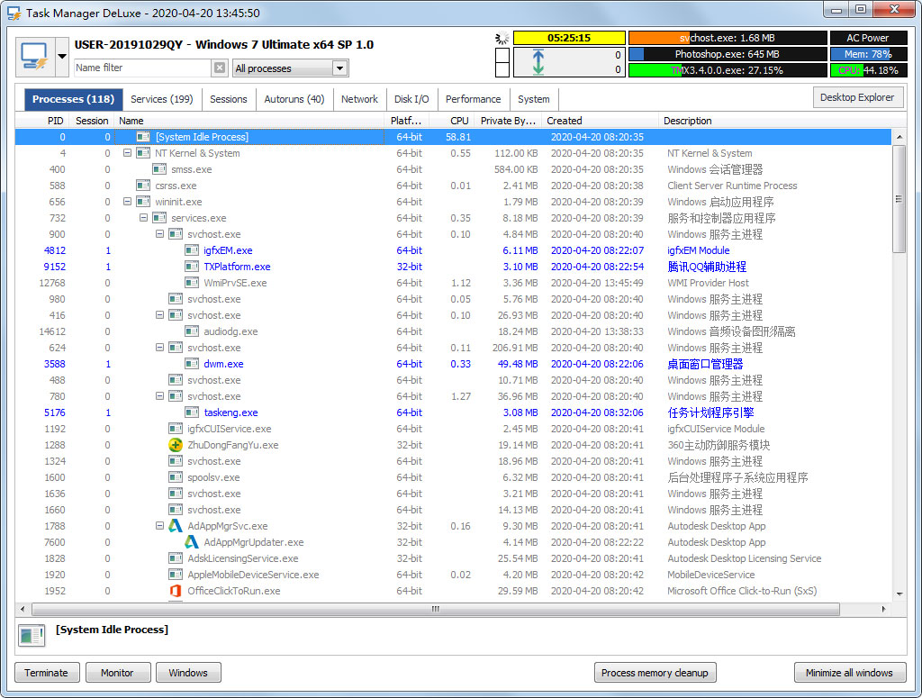 Task Manager DeLuxe绿色英文版(任务管理器)