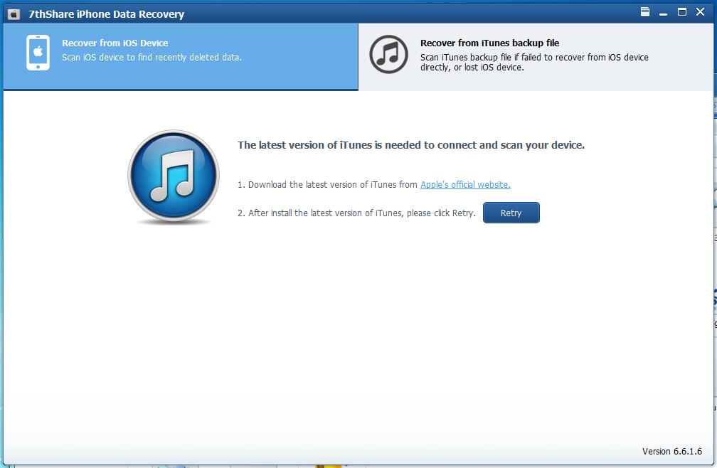 7thShare iPhone Data Recovery英文安装版