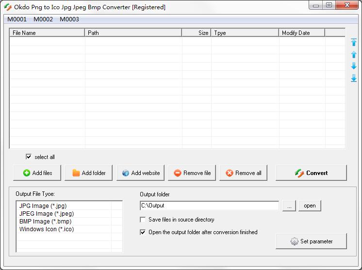 Okdo Png to Ico Jpg Jpeg Bmp Converter绿色英文版(PNG格式转换)