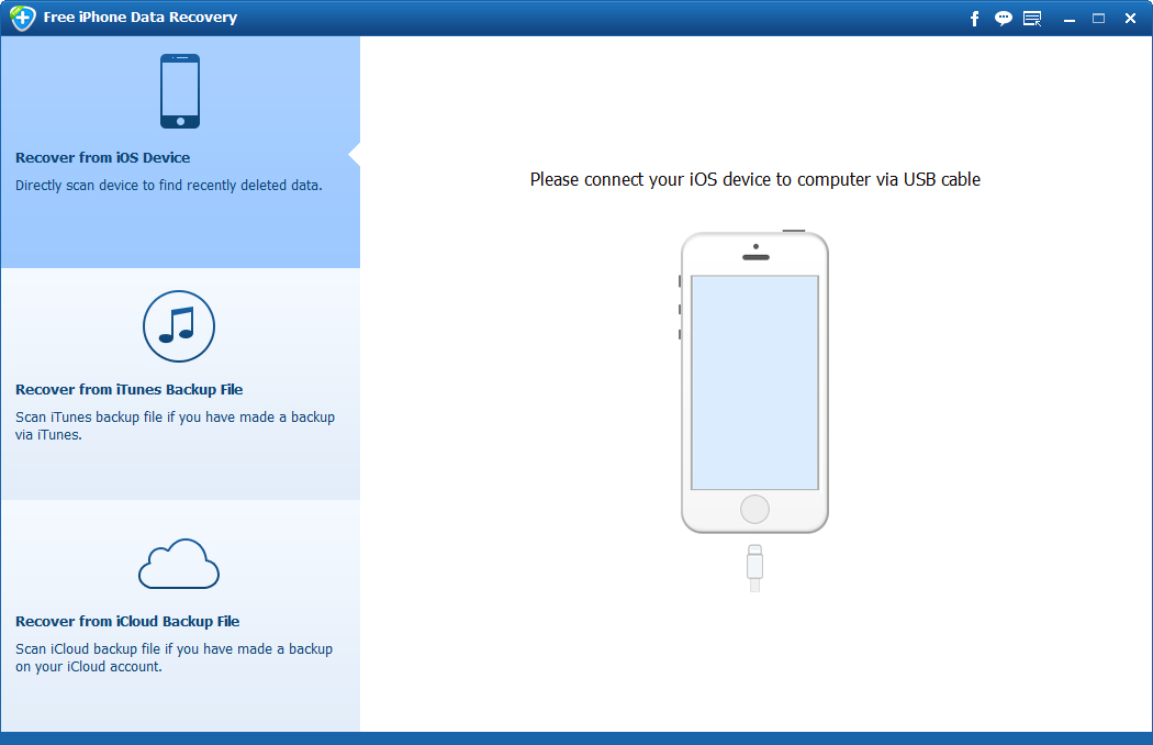 Free iPhone Data Recovery英文安装版(iPhone数据恢复工具)