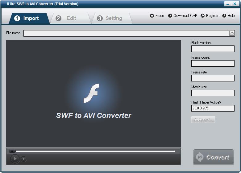 iLike SWF to AVI Converter英文安装版