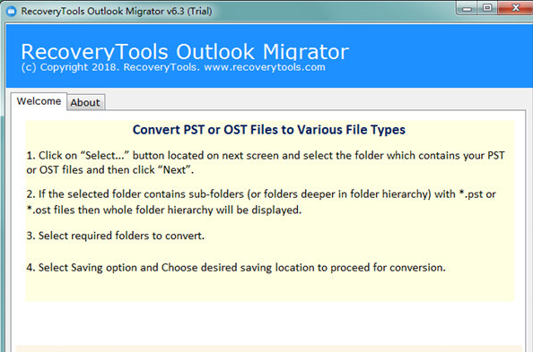 RecoveryTools Outlook Migrator官方版(PST转换软件)