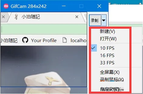 Gif动画录制编辑工具中文版(GifCam)