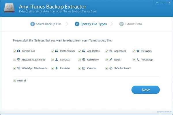 Any iTunes Backup Extractor免费版(iTunes备份提取器)