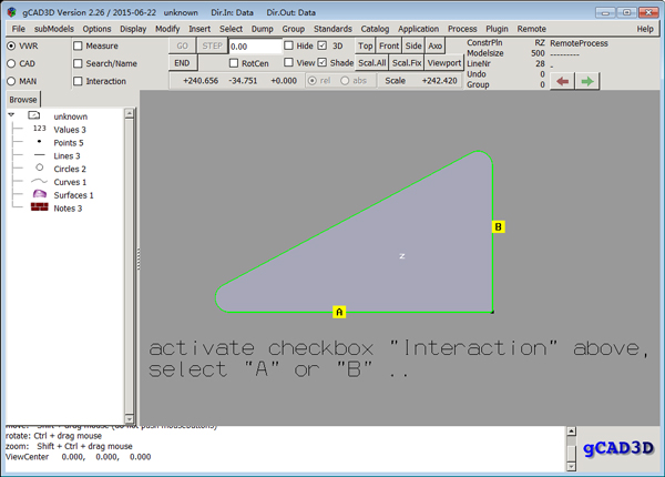 gCAD3D英文版(画图工具)