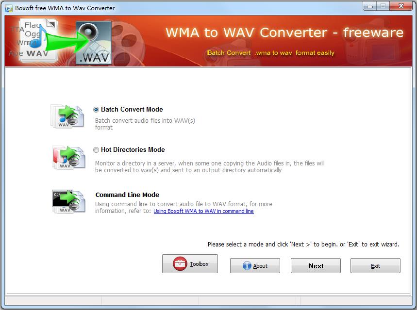 Boxoft WMA to Wav converter英文安装版