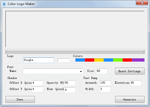 Color Logo Maker（彩字Logo制作软件）绿色英文版