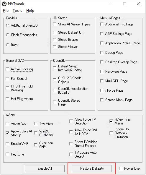 Nvidia Forceware Nvtweak免费版(N卡调节工具)