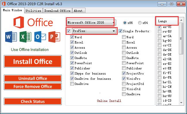 Office 2013-2021 C2R Install免费版