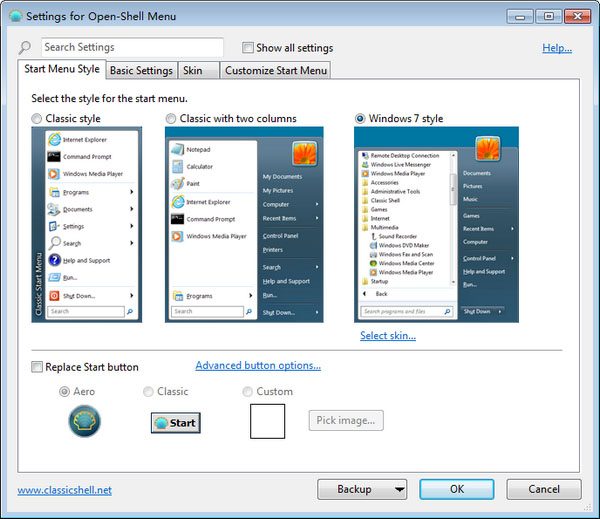 Settings For Open Shell Menu官方版(Windows经典开始菜单软件)