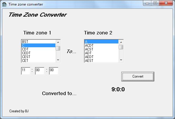 Time Zone Converter英文绿色版(时区换算器)