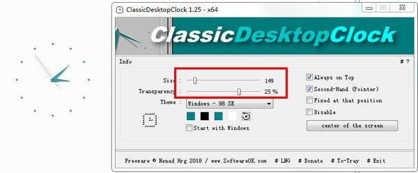 ClassicDesktopClock免费版(经典桌面时钟)