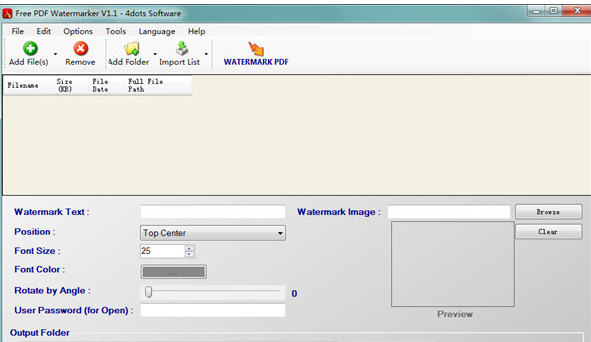 Free PDF Watermarker 4dots官方版(PDF添加水印工具)