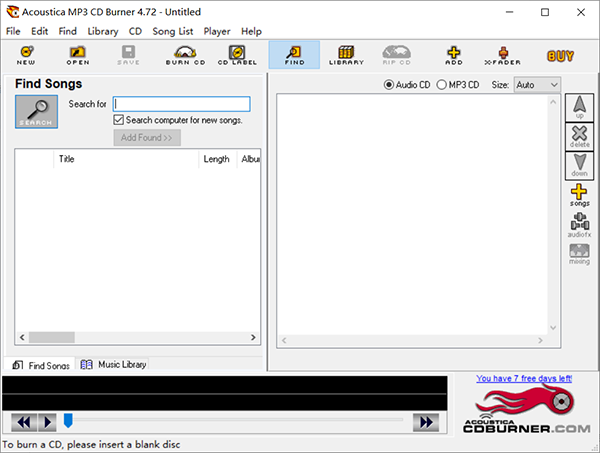 Acoustica MP3 CD Burner官方版(CD刻录工具)