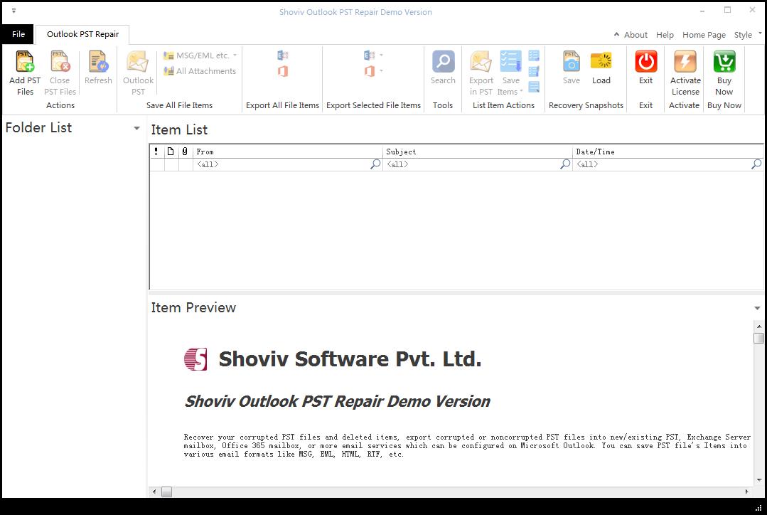 Shoviv Outlook psT Repair英文安装版(PST修复程序)