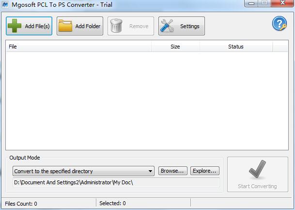 Mgosoft PCL To PS Converter英文安装版(PCL转PS工具)