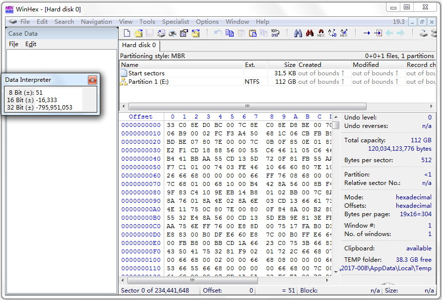 WinHex多国语言<a href=https://www.officeba.com.cn/tag/lvseban/ target=_blank class=infotextkey>绿色版</a>(16进制编辑器)