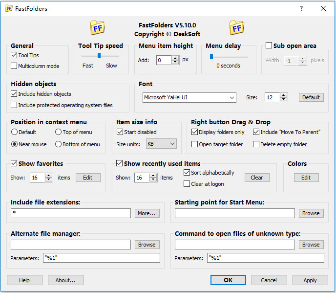 FastFolders英文安装版(快速文件夹)