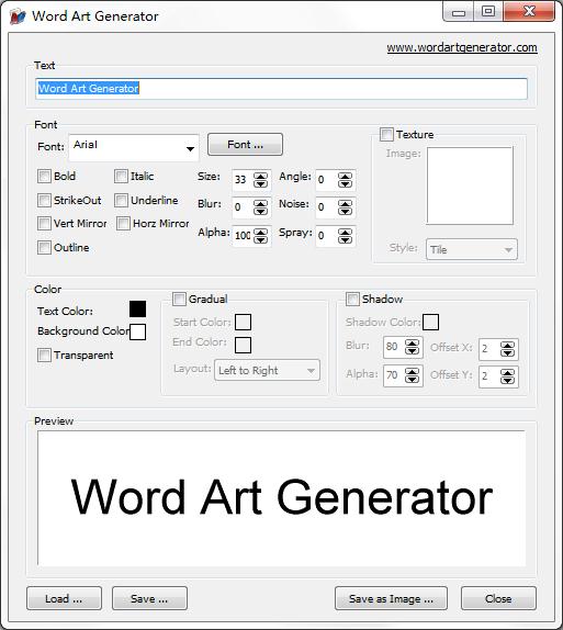 Word Art Generator绿色版(艺术字体生成器)