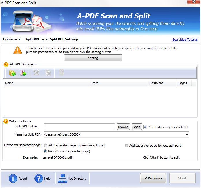 A-PDF Scan and Split英文安装版(PDF扫描工具)