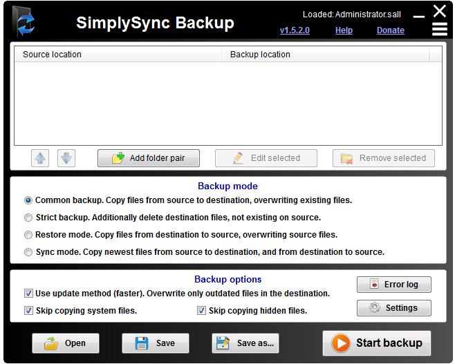 SimplySync Backup 英文绿色版