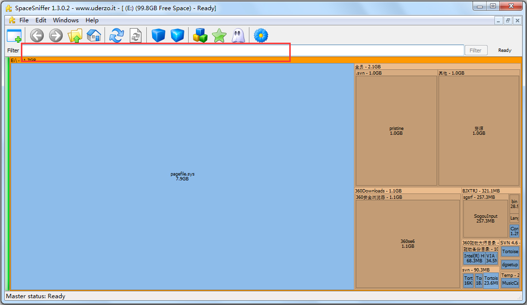 SpaceSniffer英文绿色版(磁盘空间分析工具)