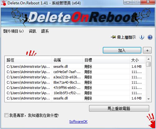 Delete.On.Reboot64位多国语言绿色版