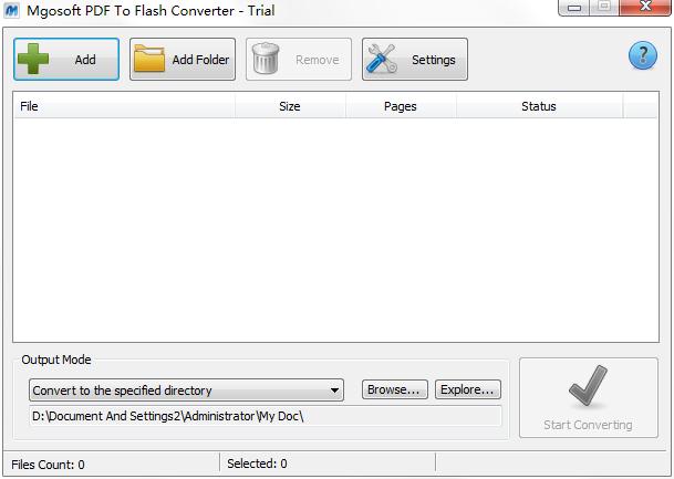 Mgosoft PDF To Flash Converter英文安装版