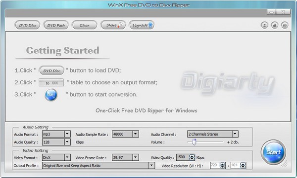 WinX Free DVD to DivX Ripper最新版