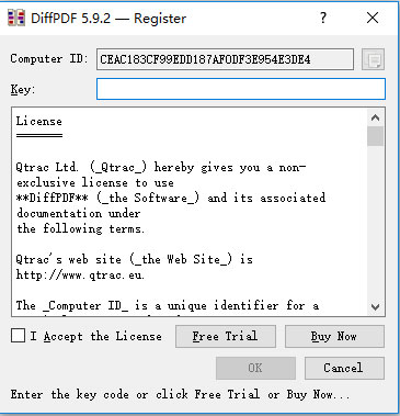 DiffPDF英文安装版(PDF文件比较工具)