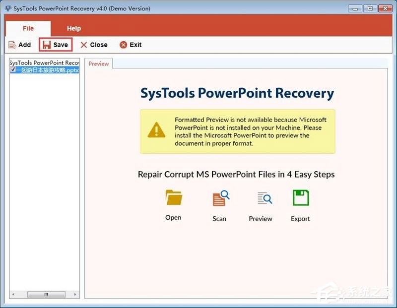 SysTools PowerPoint Recovery