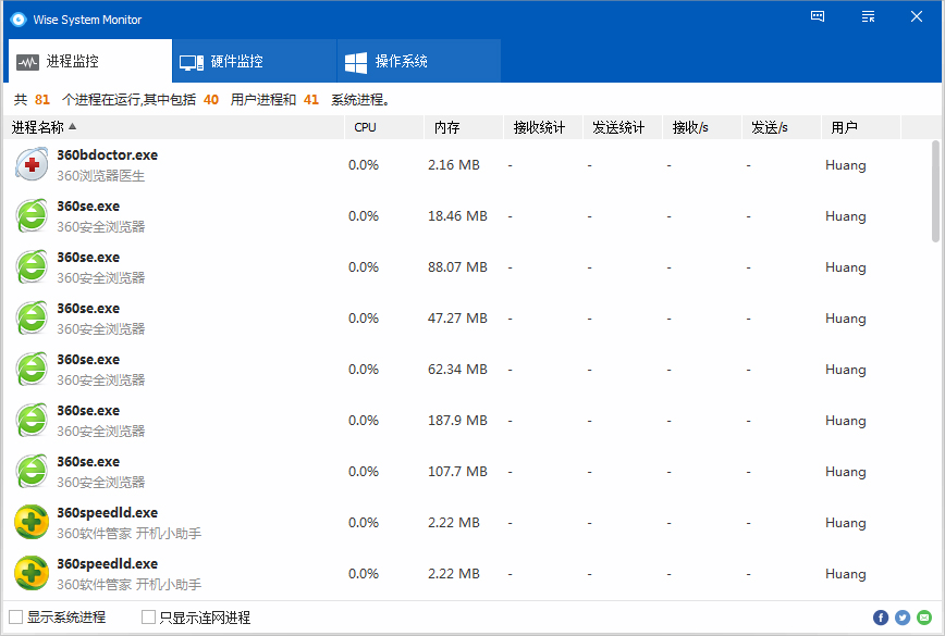 Wise System Monitor多国语言绿色版(系统监视器)