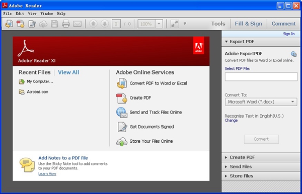 Adobe Reader XI（PDF阅读器）英文安装版