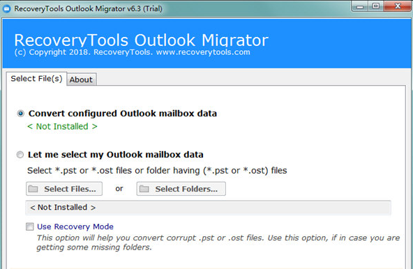 RecoveryTools Outlook Migrator官方版(PST转换软件)
