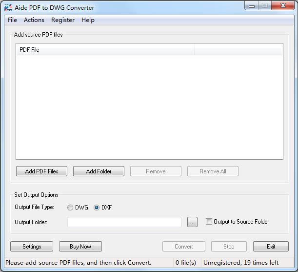 Aide PDF to DWG Converter英文安装版(PDF转DWG转换器)
