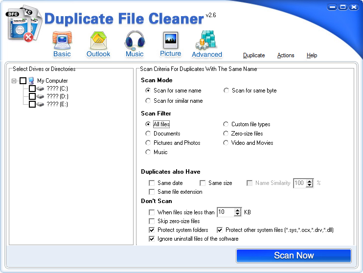 Duplicate File Cleaner<a href=https://www.officeba.com.cn/tag/lvseban/ target=_blank class=infotextkey>绿色版</a>(重复文件清理工具)