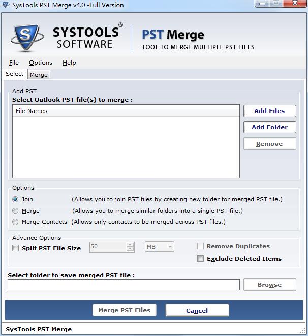 SysTools PST Merge（PST文件合并工具）英文安装版