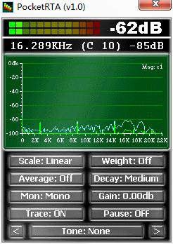 PocketRTA绿色版(噪音分贝测试软件)