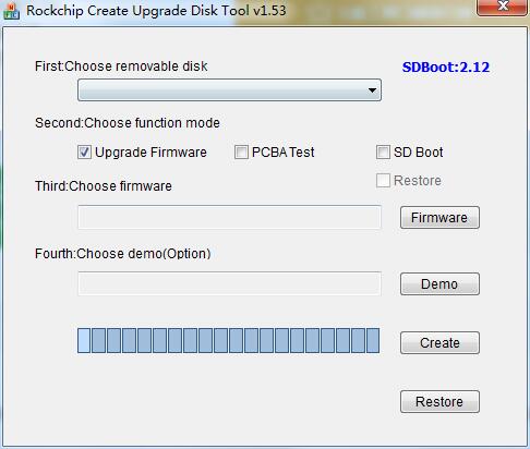 Rockchip Create Upgrade Disk tool绿色英文版