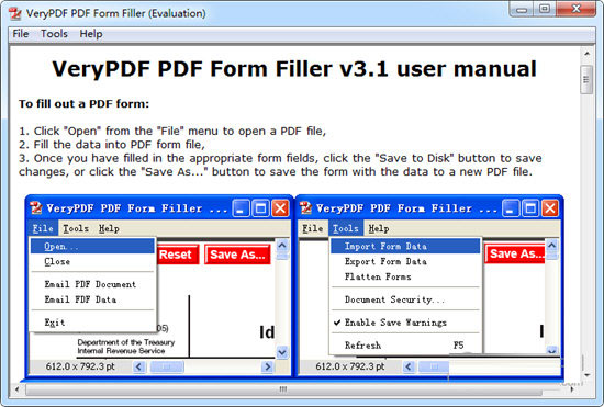 VeryPDF PDF Form Filler免费版(PDF表单填充工具)
