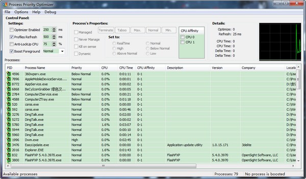 Process Priority Optimizer免费版(进程优先级优化器)